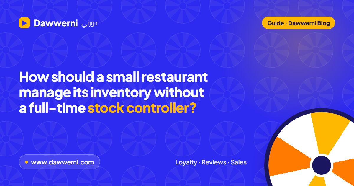 How should a small restaurant manage its inventory without a full-time stock controller?