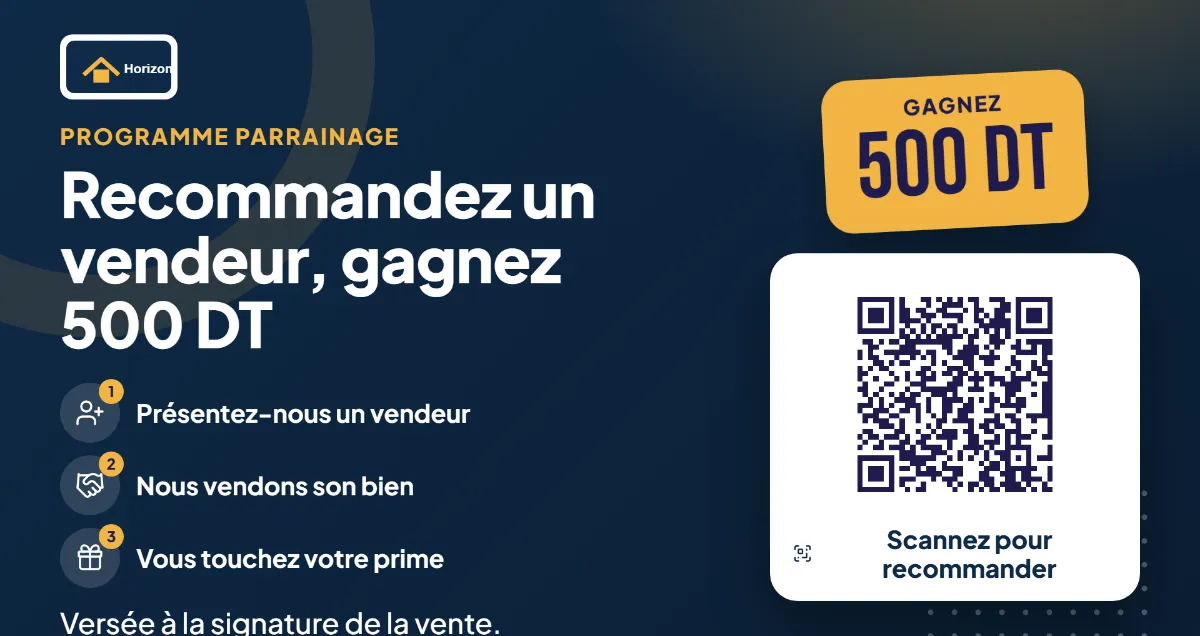 Screen “Refer a seller” with a QR