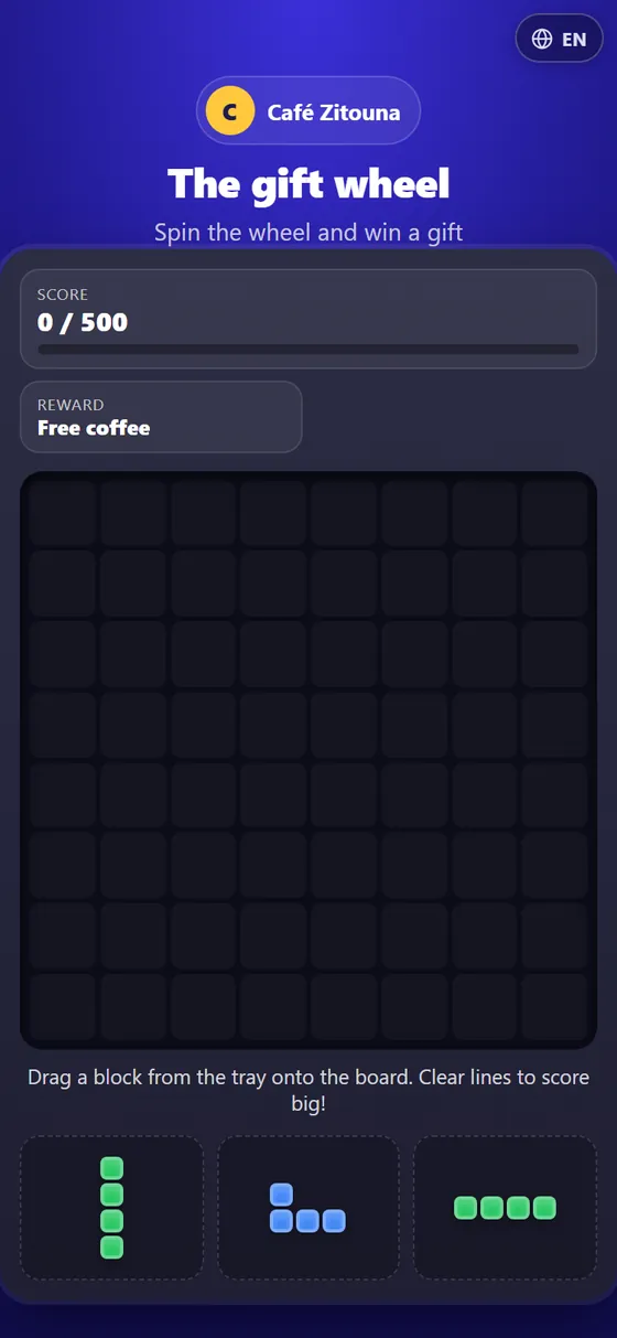 Capture: Block Blast game on a customer’s phone
