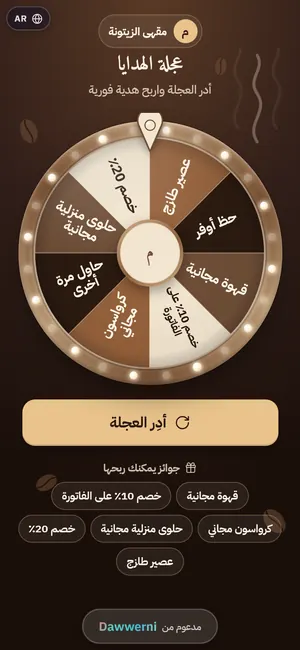 عجلة الحظ — القهوة