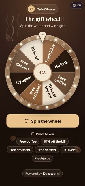 Spin the Wheel — Coffee