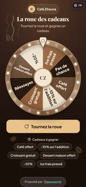 Roue de la fortune — Café