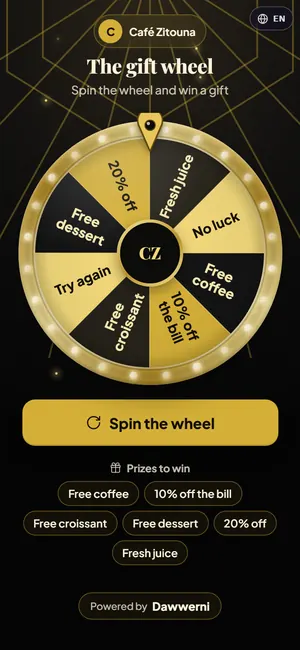 Spin the Wheel — Luxury gold