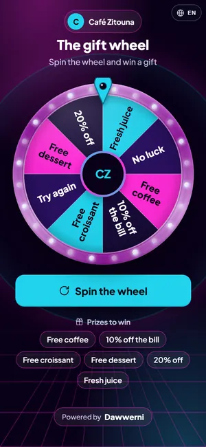 Spin the Wheel — Neon